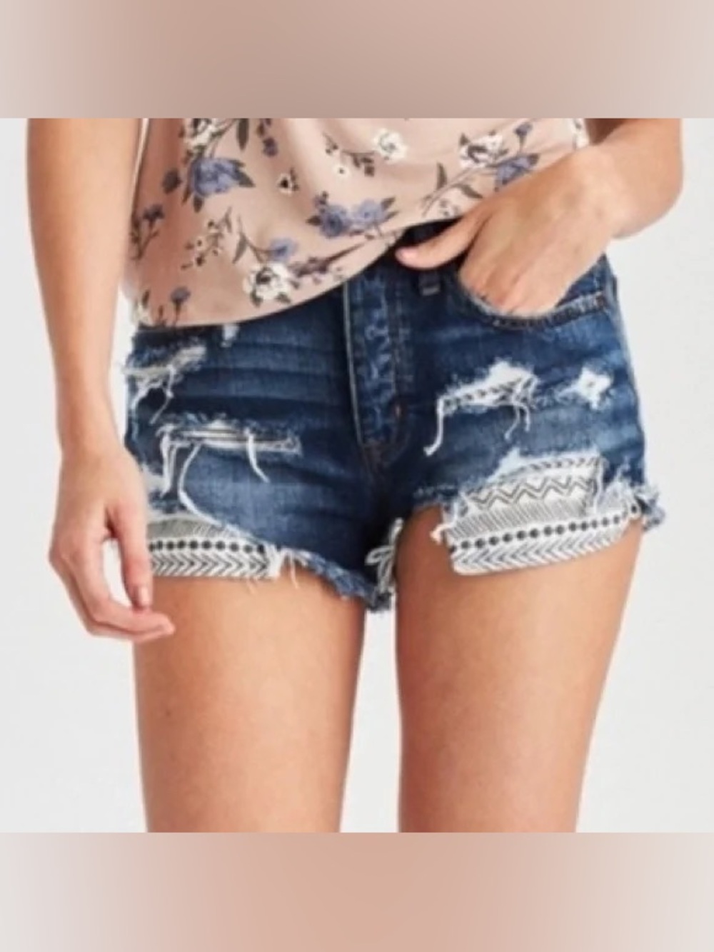 American Eagle Vintage Hi-Rise Festival Shorts (Size 2)
